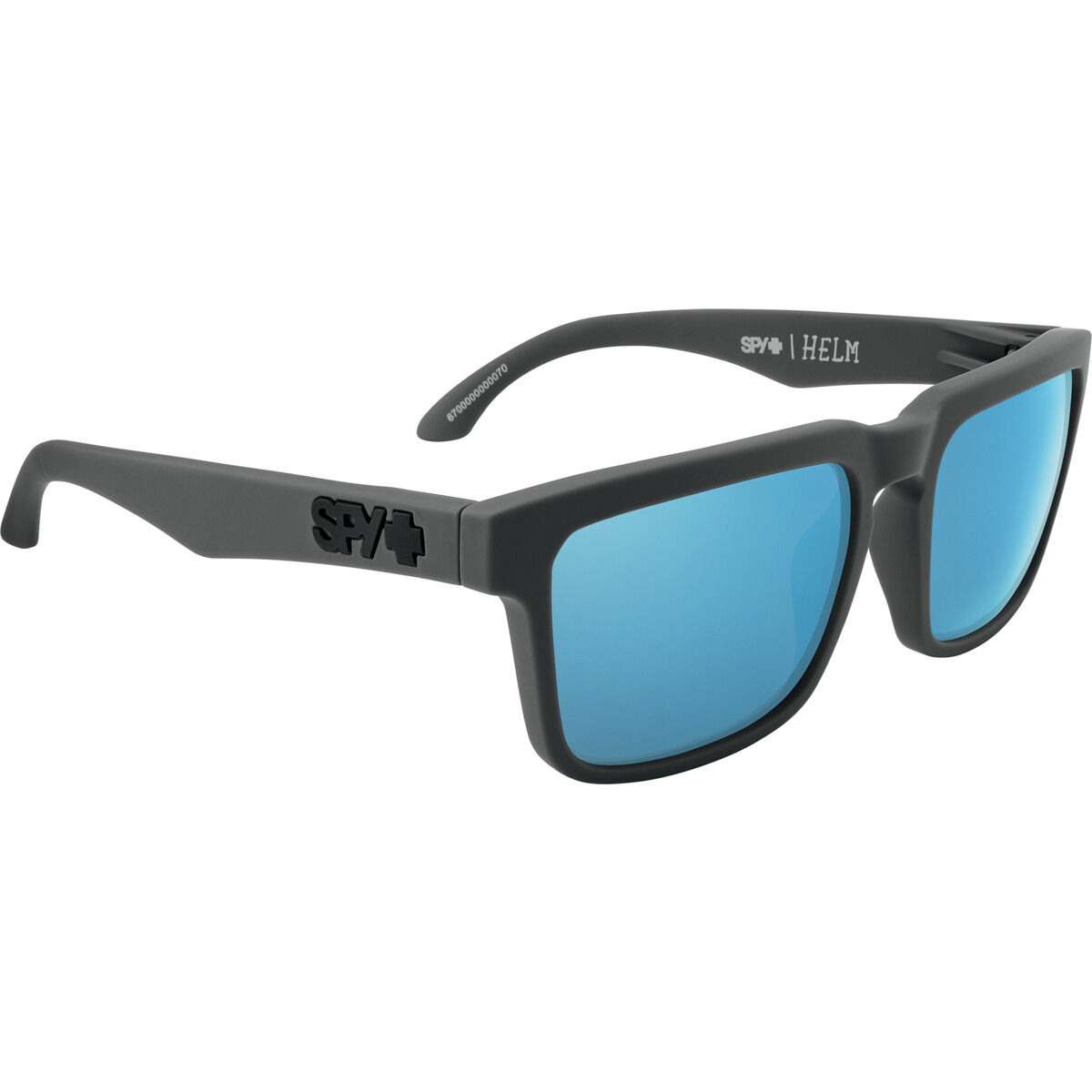 HELM, Soft Matte Dark Gray-Happy Gray Green Polar with Light Blue Spectra Mirror, hi-res image number null